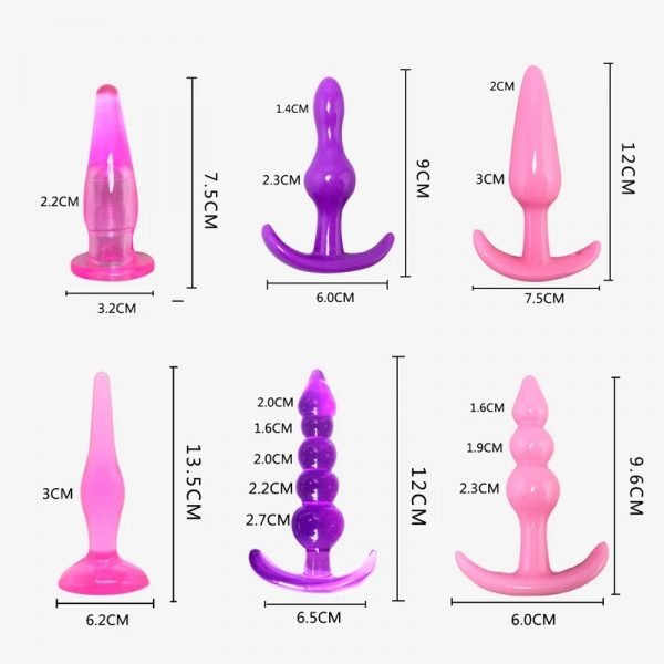 4/6Pcs/Set Safe Silicone Butt Plug Dildo Masturbation Anal Plug Vaginal Plug Sex Toys For Woman Men Anal Dilator Toys for Gay - Image 3