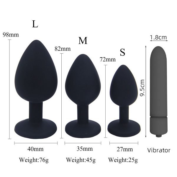 Adult Silicone Anal Plug Dildos Bullet Vibrator Butt Plugs Sex Toys for Women Men Gay Prostate Massager Anal Masturbating S/M/L - Image 6