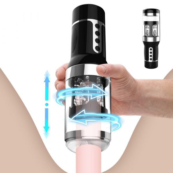 Automatic Male Masturbator Cup Telescopic Rotation Silicone Vagina Masturbation Sex Toys for Men Adults sucking Male Mastubator