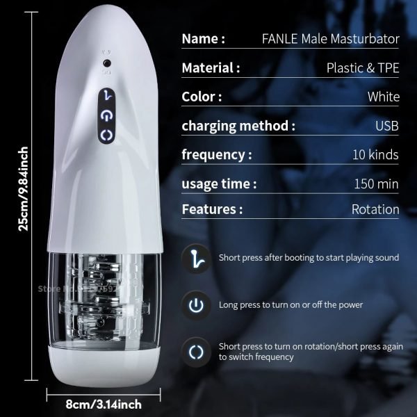 Automatic Rotation Male Masturbator Cup Sex Machines Silicone Vagina Real Pussy Blowjob Pocket Adult Masturbation Toys for Men - Image 6