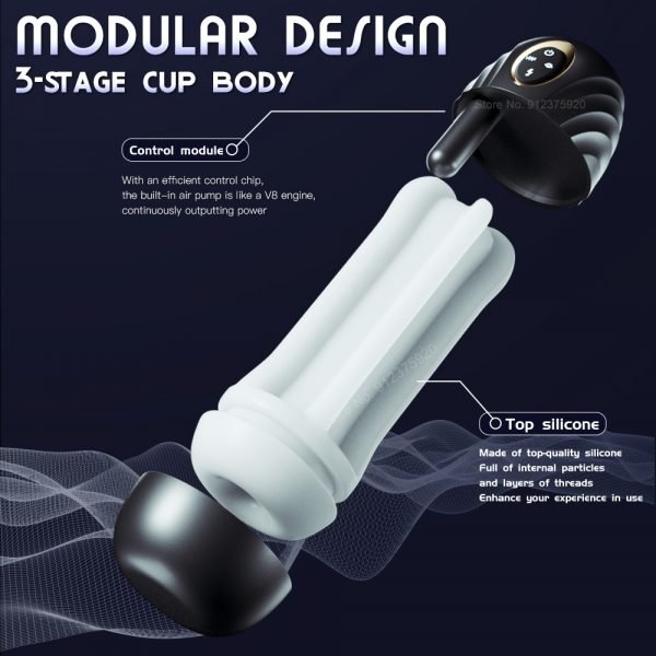 Automatic Sucking Male Masturbator Vagina Blowjob Pussy Sex Machine for Men Realistic Vibrating Masturbation Cup Adults 18 Toy - Image 5