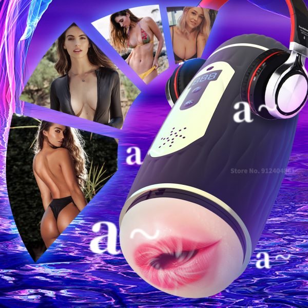 Count Double Channel Automatic Male Masturbator with Heating Oral Sex Vagina Real Pussy Vibrator Penis Enhancer Sex Toys for Men - Image 4