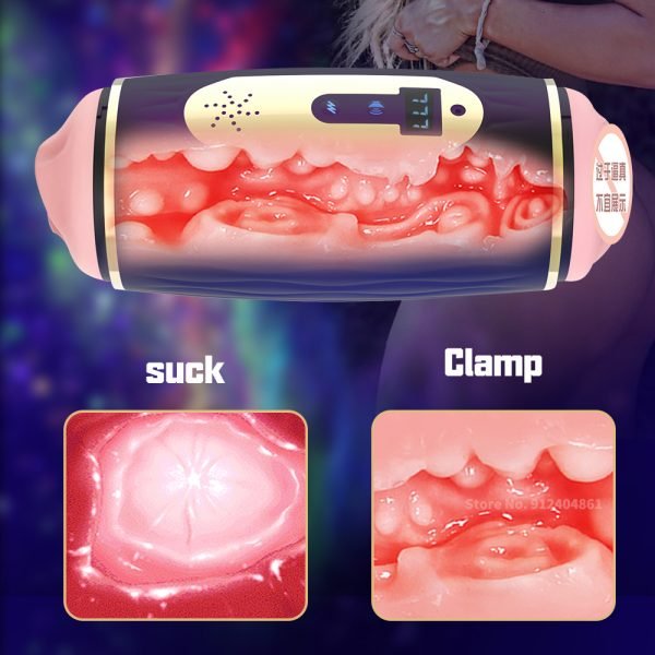 Count Double Channel Automatic Male Masturbator with Heating Oral Sex Vagina Real Pussy Vibrator Penis Enhancer Sex Toys for Men - Image 6