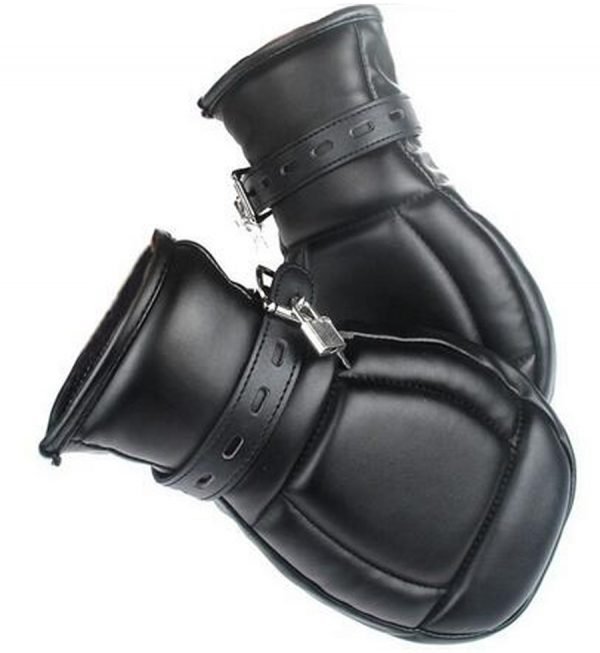 Handcuffs/Mittens/Boot Booties, Leather Gloves Dog Paw Padded Fist Mitts Socks,BDSM Bondage,Sex Toys - Image 3