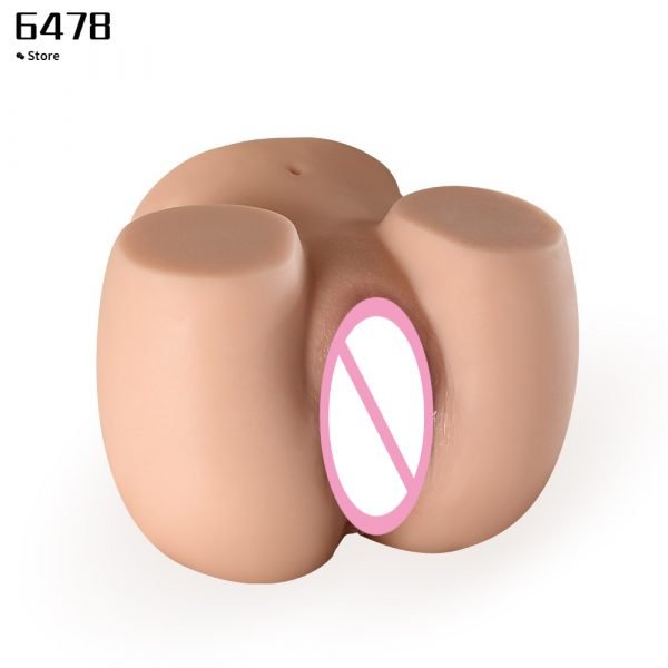 High Quality TPR Rubber Adult Toy Supplies Sexy Big Butt Reality Pussy Anal Vagina Dual Channel Male Masturbation Cup Silicone - Image 3