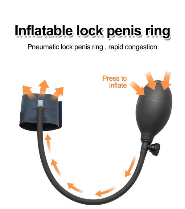 Inflatable Cock Rings Male Masturbator Penis Pump Dick Enlargment Massager Penile BDSM Bondage Kit Sex Toys For Men Adult Games - Image 4