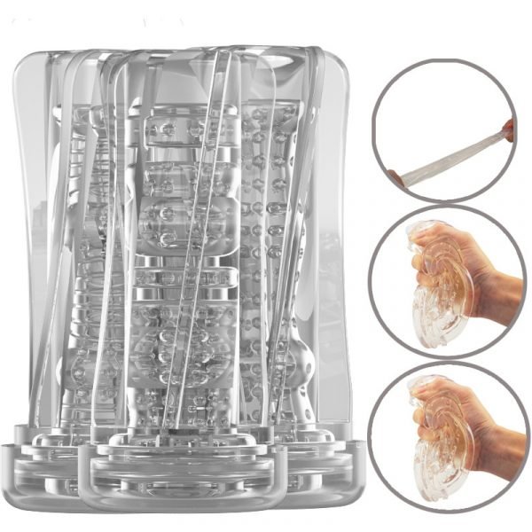 KeRiShair Male Masturbator Cup Soft Pussy Sex Toys Transparent Vagina Adult Endurance Exercise Sex Products Vacuum Pocket Cup - Image 6