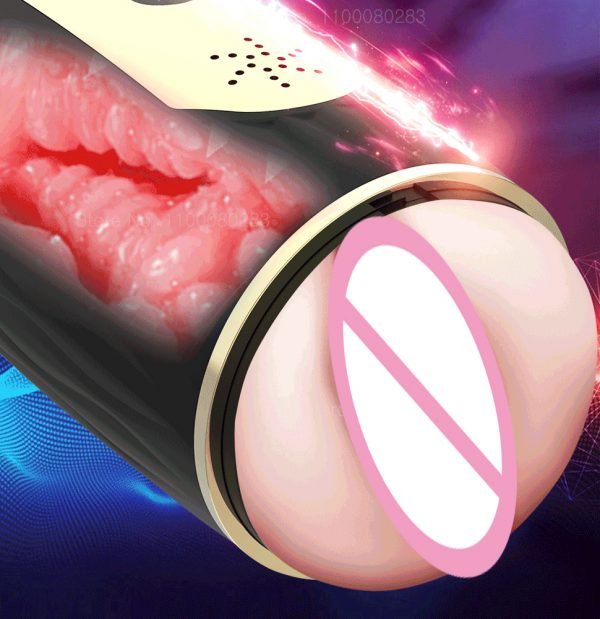 Lifelike Male Blowjob Masturbator Vagina Vibrator Sucking Aircraft Cup Sex Machine Pocket Pusssy Pronunciation Adult For Man Toy - Image 4