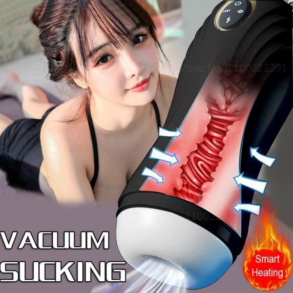 Male Masturb Toys Automatic Masturbator Cup Vacuum Sucking Vibrater Real Vaginal Pussy Sucking Pocket Blowjob Oral Sex for Men