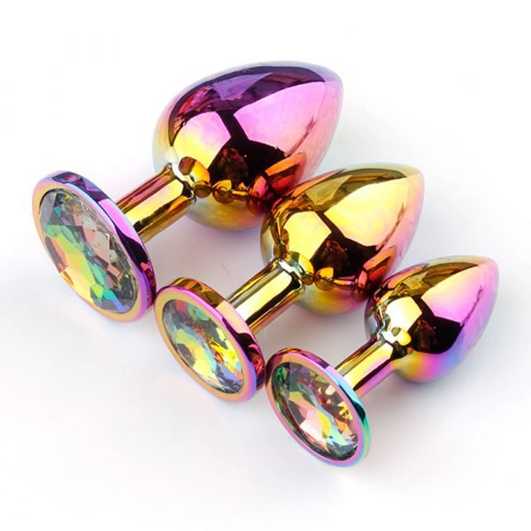 Mini Sexy Anal Plug Jelly Color Metal Butt Plug Anal Dilator for Men Women Couple Flirting Masturbation Sex Toys Adult Products