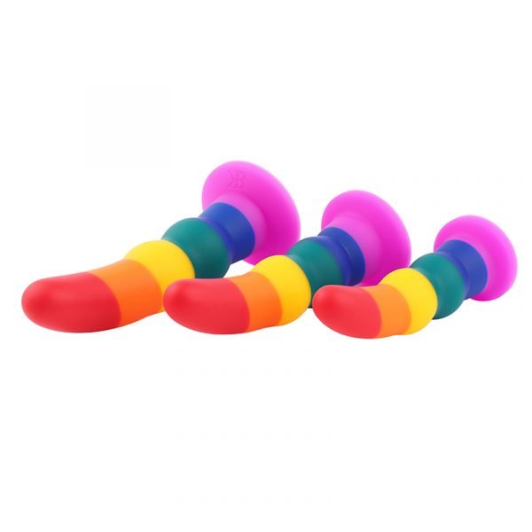 Rainbow Silicone Dildos Anal Plug Realistic Dildo Suction Cup Dildo Sex Toys for Women Lesbian Masturbators Penis tools - Image 2