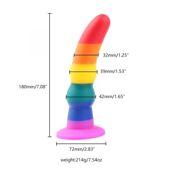 Rainbow Silicone Dildos Anal Plug Realistic Dildo Suction Cup Dildo Sex Toys for Women Lesbian Masturbators Penis tools - Image 4