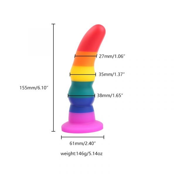 Rainbow Silicone Dildos Anal Plug Realistic Dildo Suction Cup Dildo Sex Toys for Women Lesbian Masturbators Penis tools - Image 5