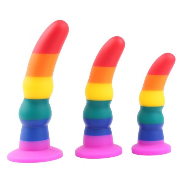 Rainbow Silicone Dildos Anal Plug Realistic Dildo Suction Cup Dildo Sex Toys for Women Lesbian Masturbators Penis tools