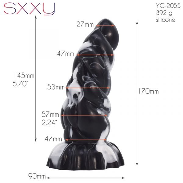 SXXY Curve Anal Toys for Men Women Liquid Silicone Fantasy Butt Plug Monster Beaded Realistic Dildo Sex Shop G Spot Masturbate - Image 2