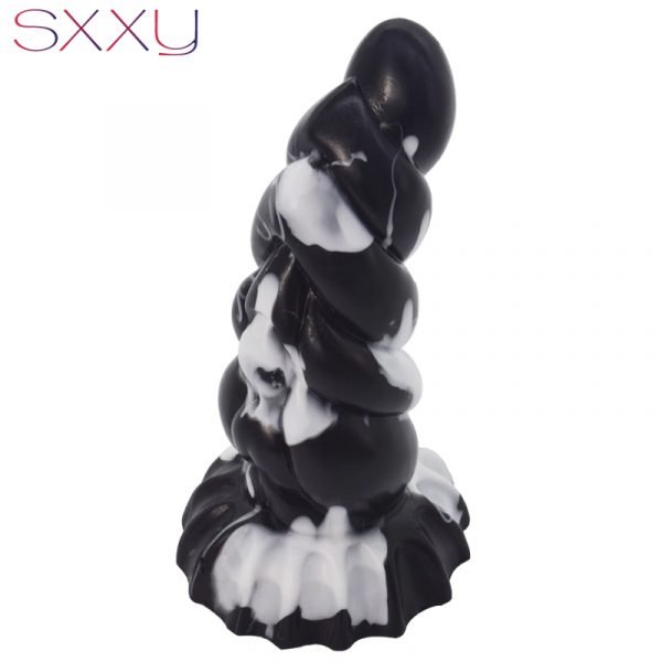 SXXY Curve Anal Toys for Men Women Liquid Silicone Fantasy Butt Plug Monster Beaded Realistic Dildo Sex Shop G Spot Masturbate - Image 4