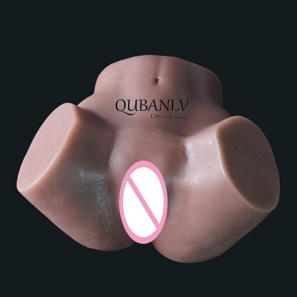 Sexy Big Butt TPE Silicone Male Half Body Toy Realistic Artificial Vagina Anal Dual Channel Masturbation Pocket Cat Supplies xxx