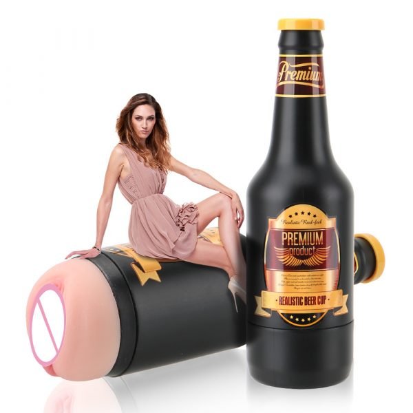 Soft Ora Pussy Male Masturbator Cup Real Vagina Sex Toys for Men Gift Manual Erotic Toy Portable Beer Bottle 18 Adult Products