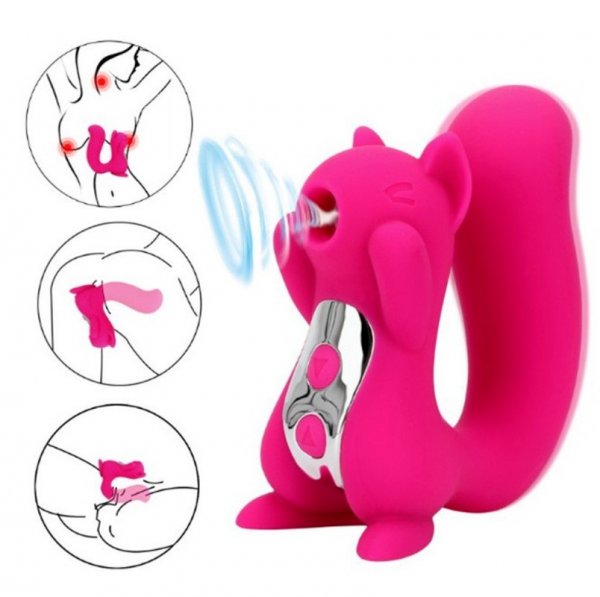 Squirrel Multifunction Clit Sucker Stimulation Sex Toys Sucking Breast Pussy Nipple for Women Vibrator Couple Teasing Fun