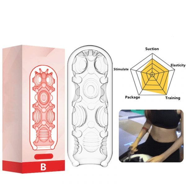 Transparent Silicone Masturbation Cup for Men Safe Soft Fidget Toys Orgasm Male Masturbator Sex Toy Realistic Vagina Adult Goods - Image 5