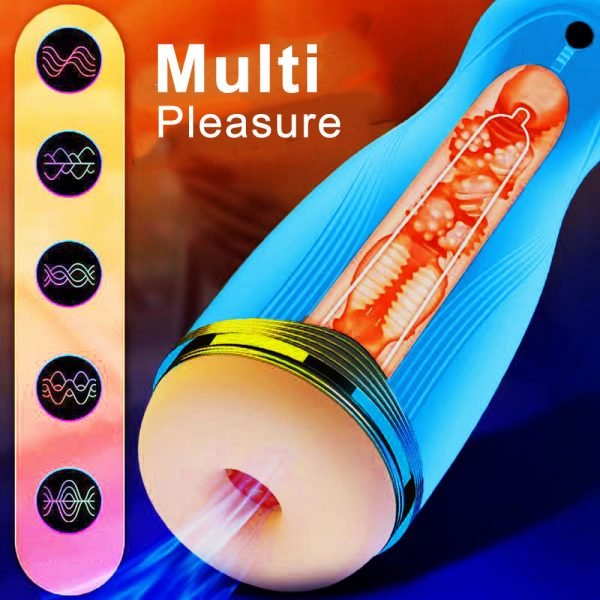 Upgraded Male Masturbator Electric Vagina Real Pussy Pocket with Powerful Vibration Voice Interaction Masturbators Sex Products - Image 3