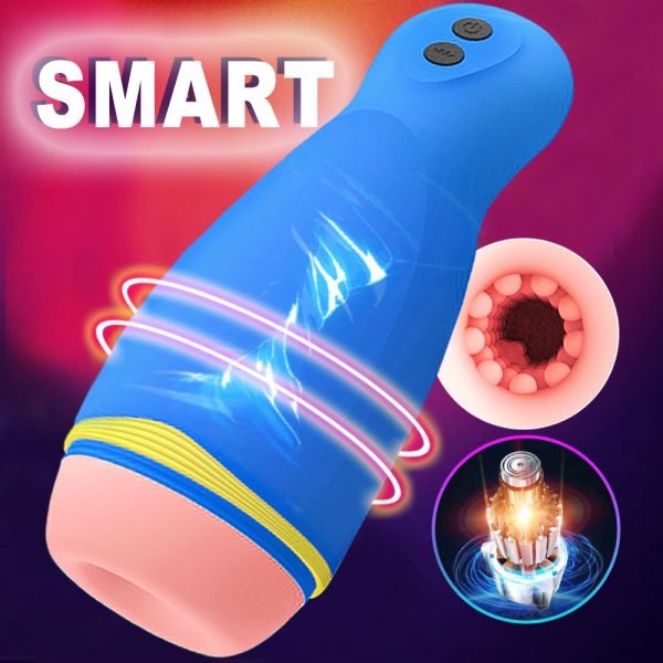 Upgraded Male Masturbator Electric Vagina Real Pussy Pocket with Powerful Vibration Voice Interaction Masturbators Sex Products